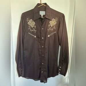 Vintage H Bar C Embroidered Western Shirt